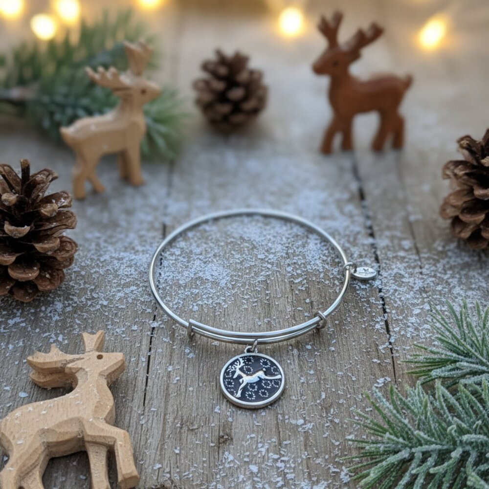 CHRYSALIS Bracelet – Reindeer Charm | Silver